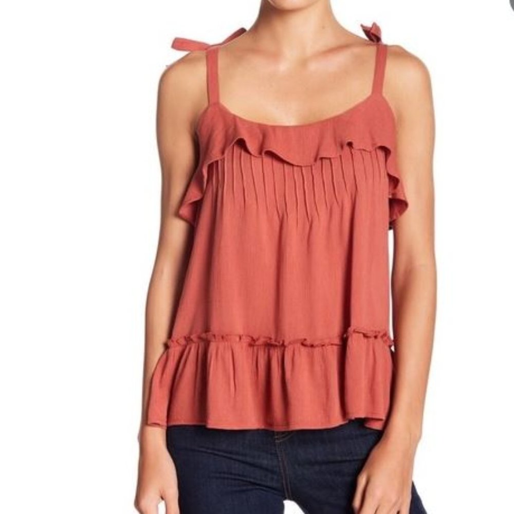 Melrose & Market - Pintuck Ruffle Hem Cami